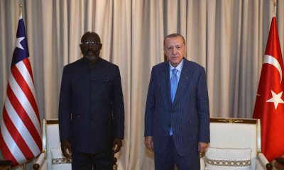 Cumhurbaşkanı Erdoğan, Liberya Devlet Başkanı Weah ile bir araya geldi